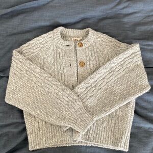 Faherty Frost Cropped Cardigan